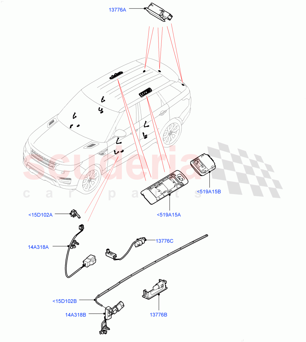 Interior Lamps (Door - Front/Rear) of Land Rover Land Rover Range Rover Sport (2014+) [5.0 OHC SGDI SC V8 Petrol]