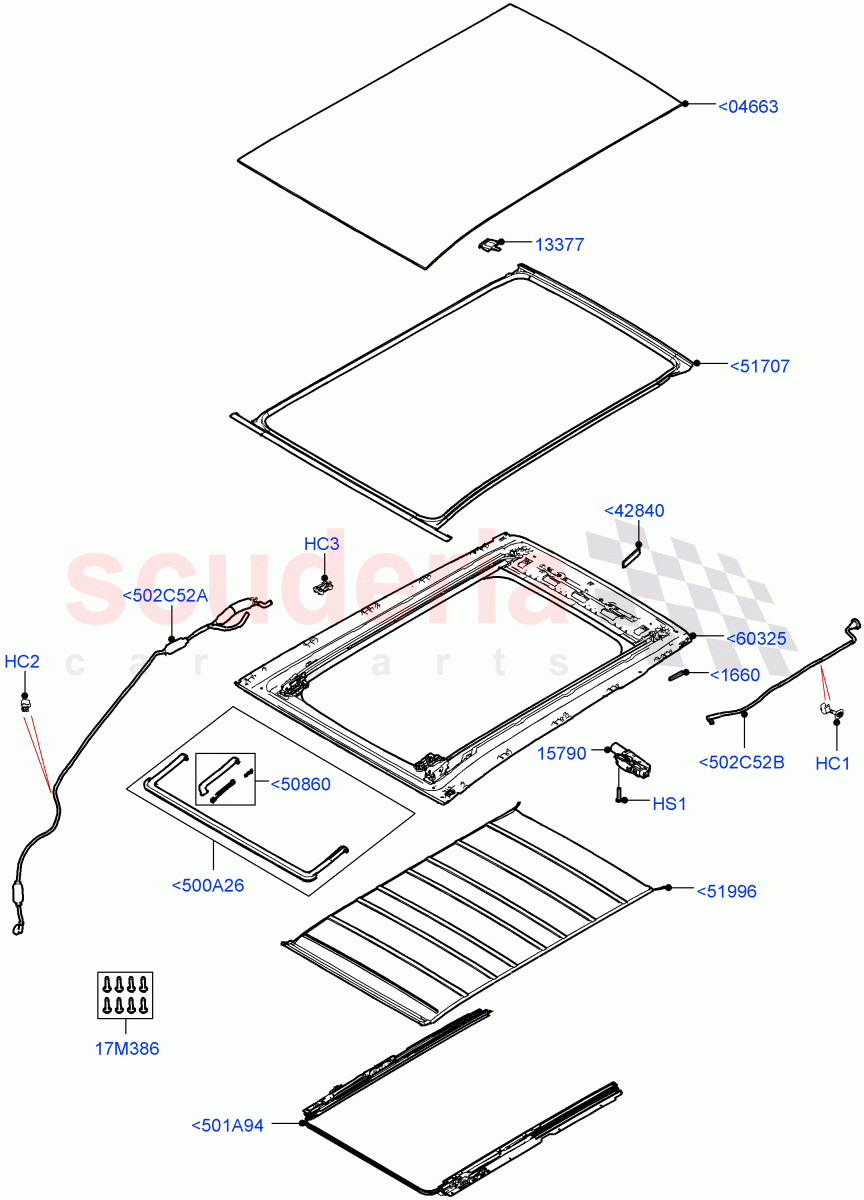 Panoramic Glass Roof (Roof - Canvas Folding) of Land Rover Land Rover Defender (2020+) [2.0 Turbo Diesel]