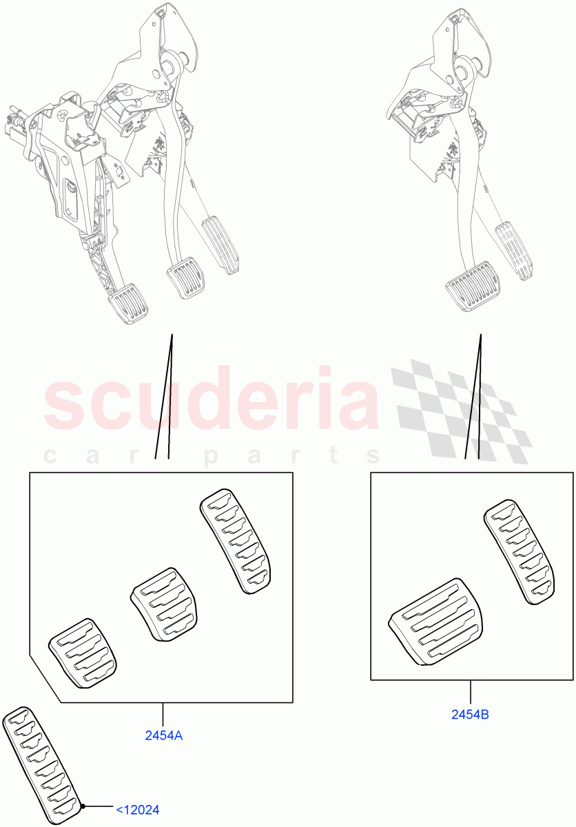 Pedal Covers (Accessory) (Halewood (UK), Itatiaia (Brazil)) of Land Rover Land Rover Range Rover Evoque (2012-2018) [2.0 Turbo Petrol GTDI]