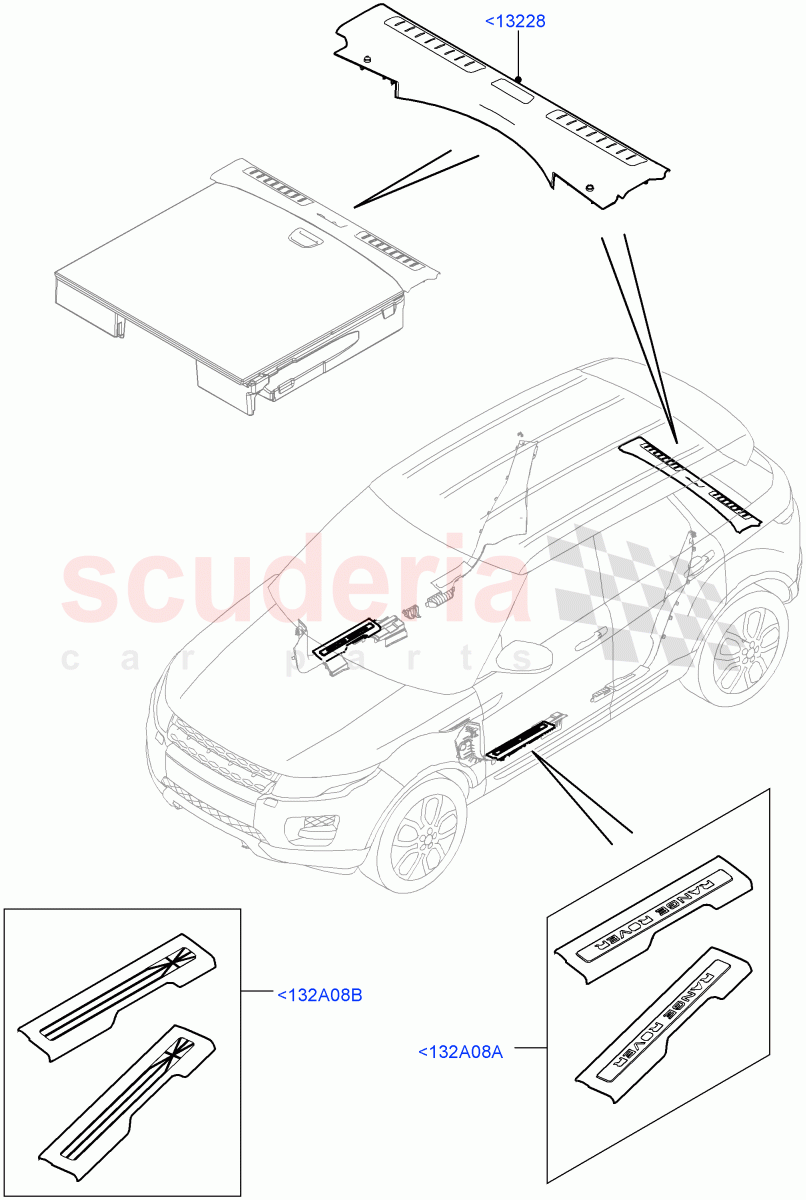 Door Sill Finishers (Accessory) (Halewood (UK), Itatiaia (Brazil)) of Land Rover Land Rover Range Rover Evoque (2012-2018) [2.0 Turbo Petrol GTDI]