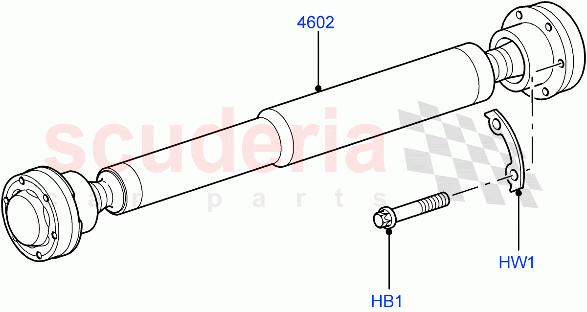 Drive Shaft - Front Axle Drive (Propshaft) ((V) FROMAA000001) of Land Rover Land Rover Range Rover Sport (2010-2013) [5.0 OHC SGDI SC V8 Petrol]