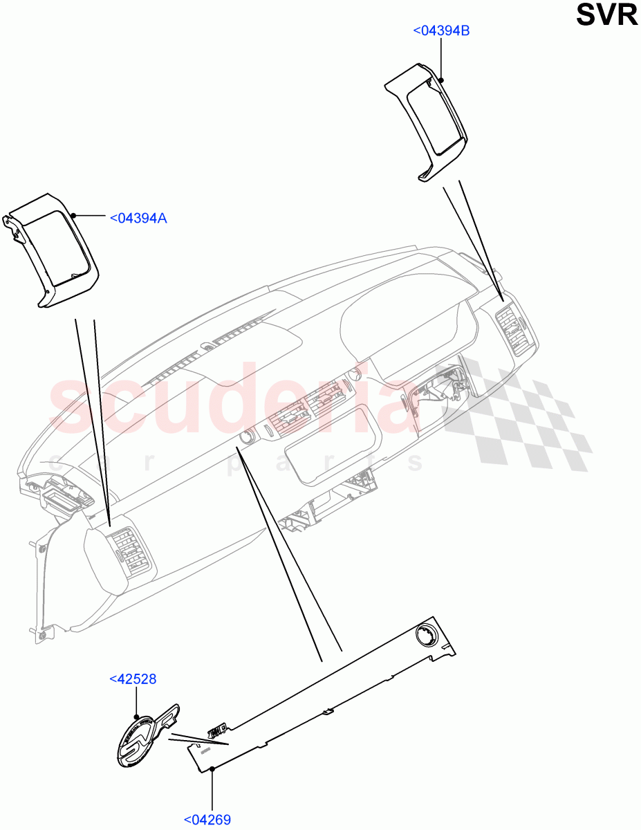 Instrument Panel (SVR Version, SVR) ((V) FROMFA000001) of Land Rover Land Rover Range Rover Sport (2014+) [2.0 Turbo Diesel]