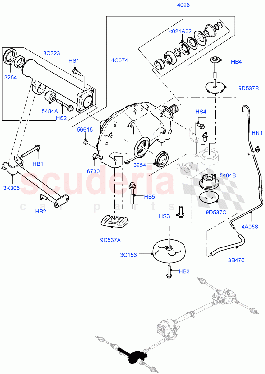 Front Axle Case (3.0 V6 Diesel, 8 Speed Auto Trans ZF 8HP70 4WD, 4.4L DOHC DITC V8 Diesel, 3.0L AJ20D6 Diesel High, 8 Speed Auto Trans ZF 8HP76) of Land Rover Land Rover Range Rover (2012-2021) [3.0 Diesel 24V DOHC TC]