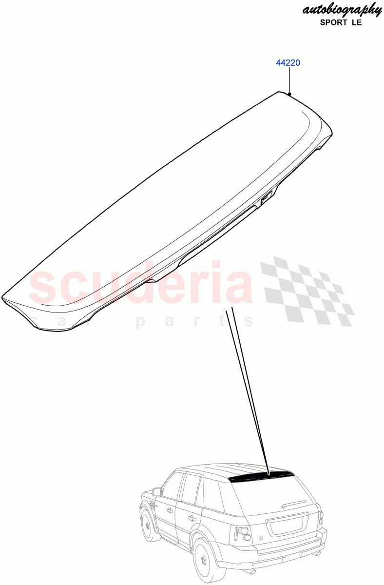 Spoiler And Related Parts (Autobiography Sport LE) ((V) FROMCA000001) of Land Rover Land Rover Range Rover Sport (2010-2013) [3.0 Diesel 24V DOHC TC]