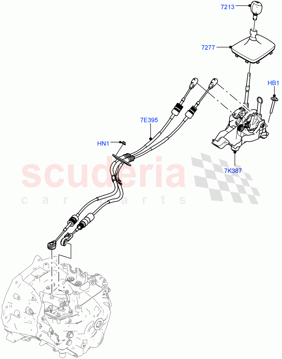 Gear Change Lever - Manual Trans (6 Speed Manual Trans BG6, Halewood (UK)) of Land Rover Land Rover Range Rover Evoque (2019+) [2.0 Turbo Diesel AJ21D4]