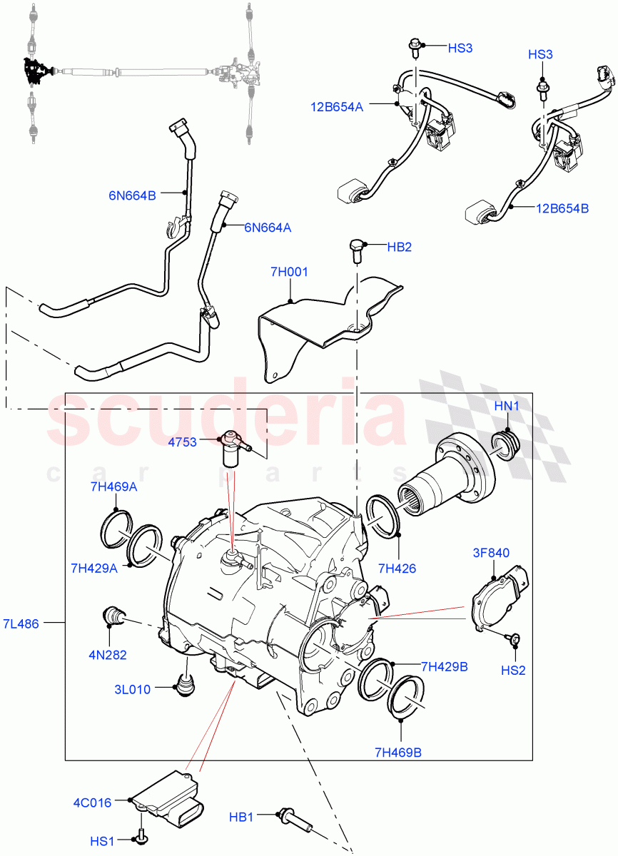 Front Axle Case (Halewood (UK), Electric Engine Battery-MHEV, Less Electric Engine Battery) ((V) FROMLH000001) of Land Rover Land Rover Discovery Sport (2015+) [2.0 Turbo Petrol GTDI]