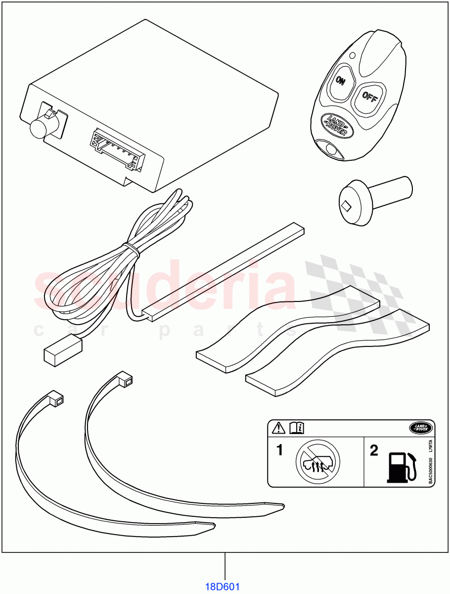 Accessory - Electrical Kit (Fuel Burning Heater, Accessory) ((V) FROMAA000001) of Land Rover Land Rover Discovery 4 (2010-2016) [3.0 DOHC GDI SC V6 Petrol]