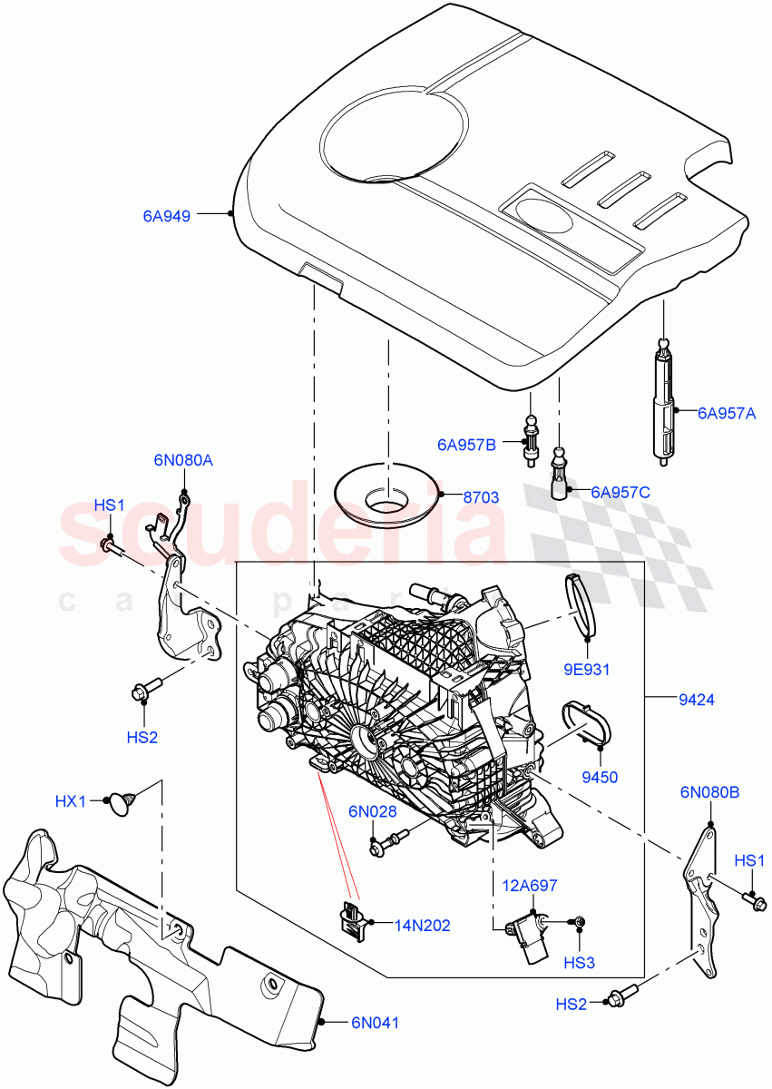 Inlet Manifold (1.5L AJ20P3 Petrol High, Changsu (China), 1.5L AJ20P3 Petrol High PHEV) of Land Rover Land Rover Range Rover Evoque (2019+) [1.5 I3 Turbo Petrol AJ20P3]
