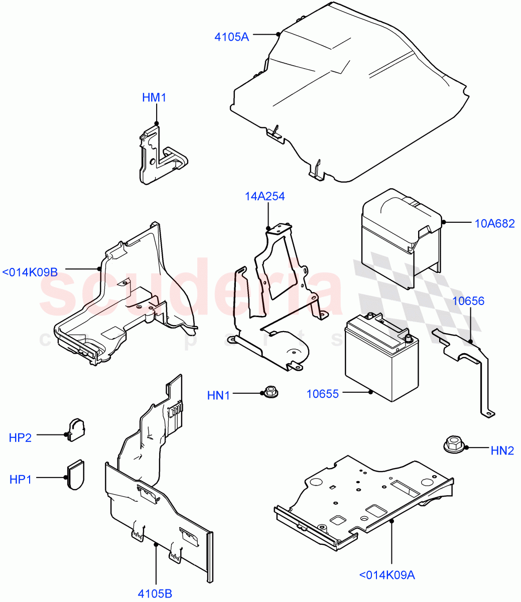 Battery And Mountings (LH) (LHD) ((V) FROMEA000001) of Land Rover Land Rover Discovery 4 (2010-2016) [2.7 Diesel V6]