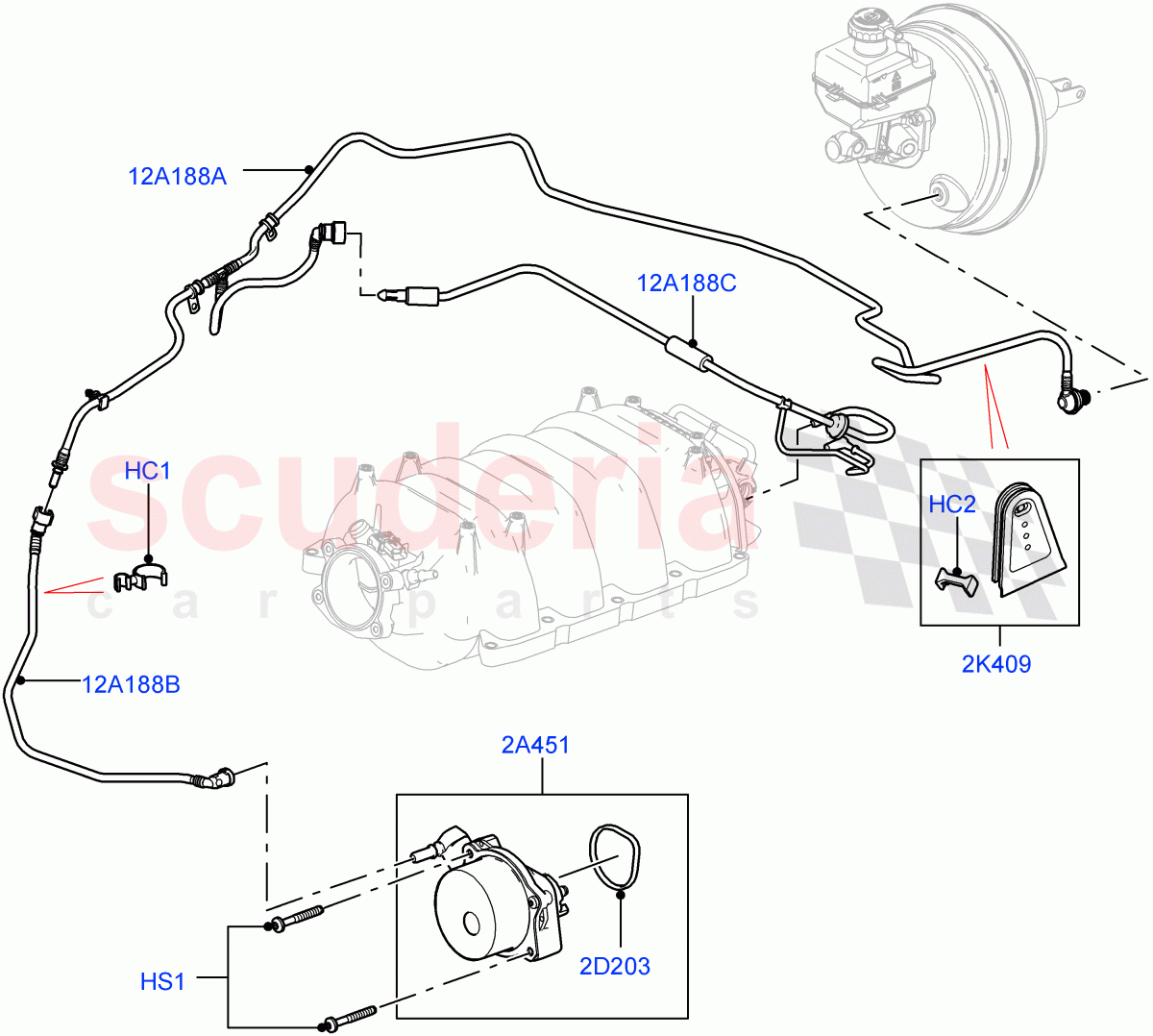 Vacuum Control And Air Injection (5.0L OHC SGDI NA V8 Petrol - AJ133) ((V) FROMAA000001) of Land Rover Land Rover Discovery 4 (2010-2016) [5.0 OHC SGDI NA V8 Petrol]