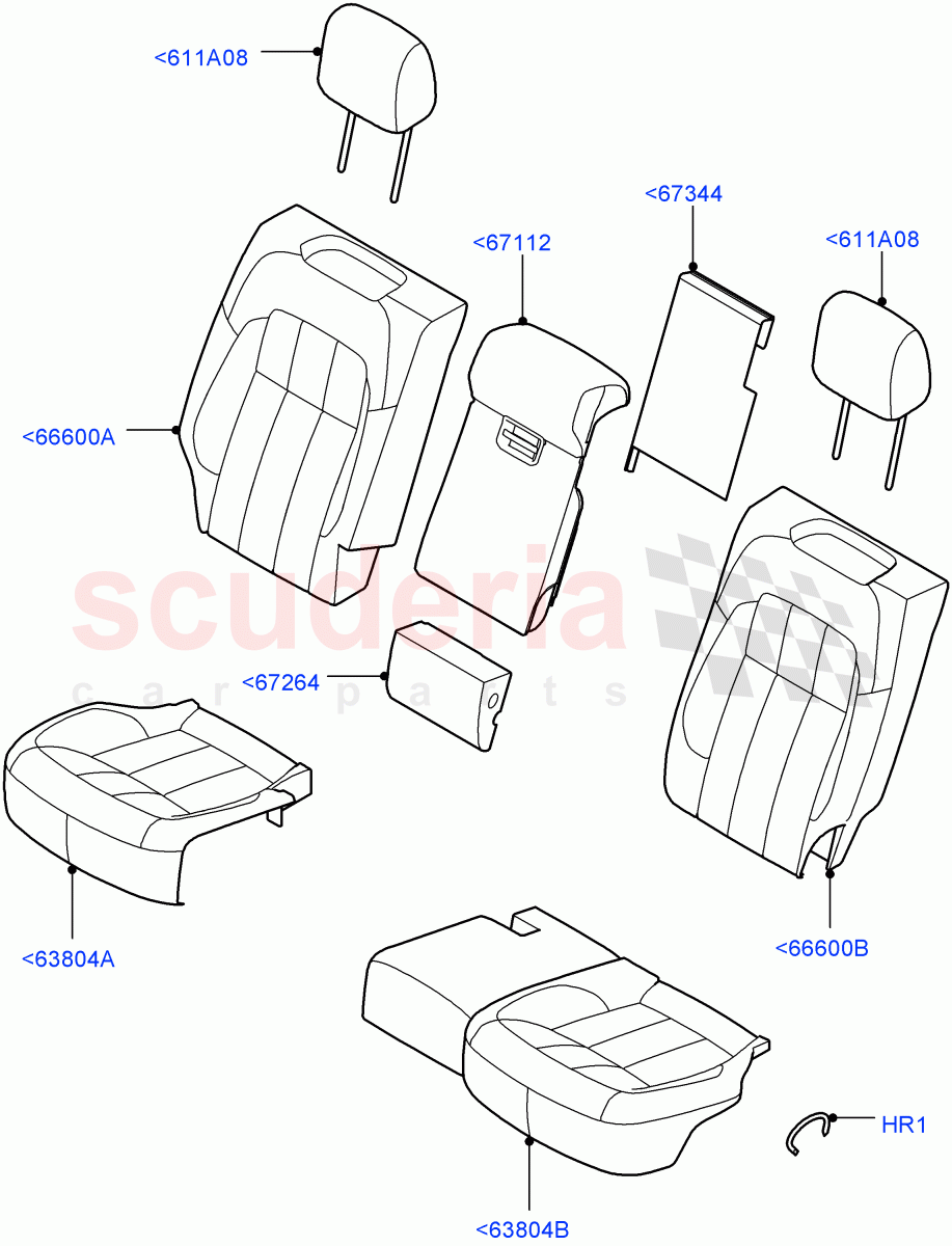 Rear Seat Covers (Leather/Suede) ((V) FROMKA000001) of Land Rover Land Rover Range Rover Sport (2014+) [2.0 Turbo Petrol AJ200P]