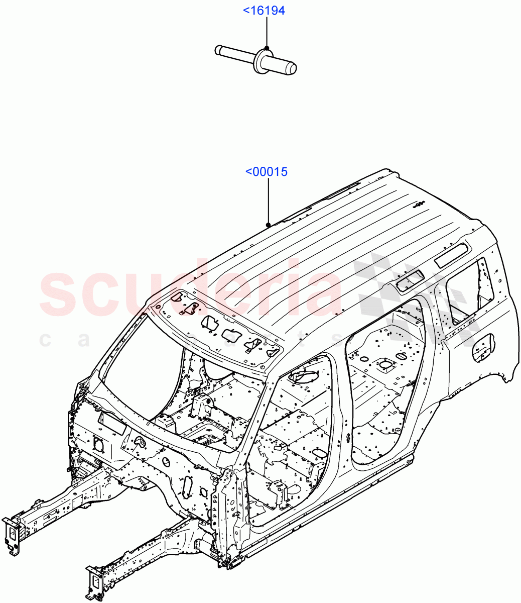Bodyshell (Standard Wheelbase) of Land Rover Land Rover Defender (2020+) [3.0 I6 Turbo Diesel AJ20D6]