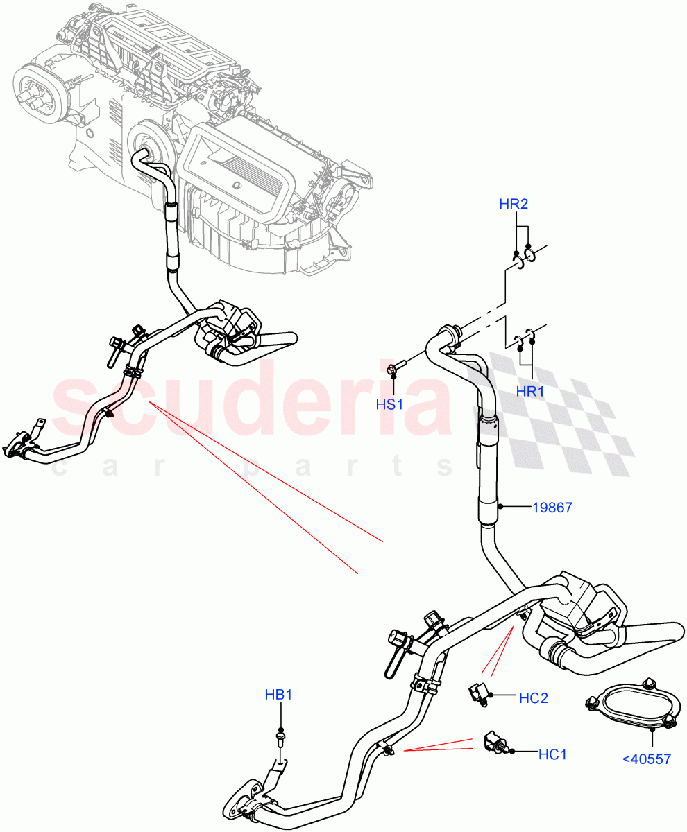 Air Conditioning Condensr/Compressr (Solihull Plant Build) (With Front Comfort Air Con (IHKA), With Air Conditioning - Front/Rear, With Manual Air Conditioning) ((V) FROMKA000001) of Land Rover Land Rover Discovery 5 (2017+) [3.0 Diesel 24V DOHC TC]