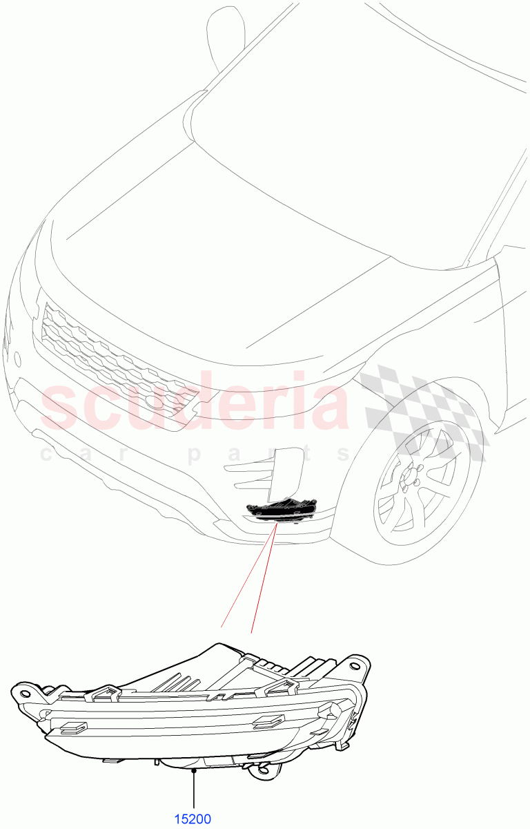 Front Fog Lamps (Changsu (China), With Front Fog Lamps) of Land Rover Land Rover Range Rover Evoque (2019+) [2.0 Turbo Petrol AJ200P]