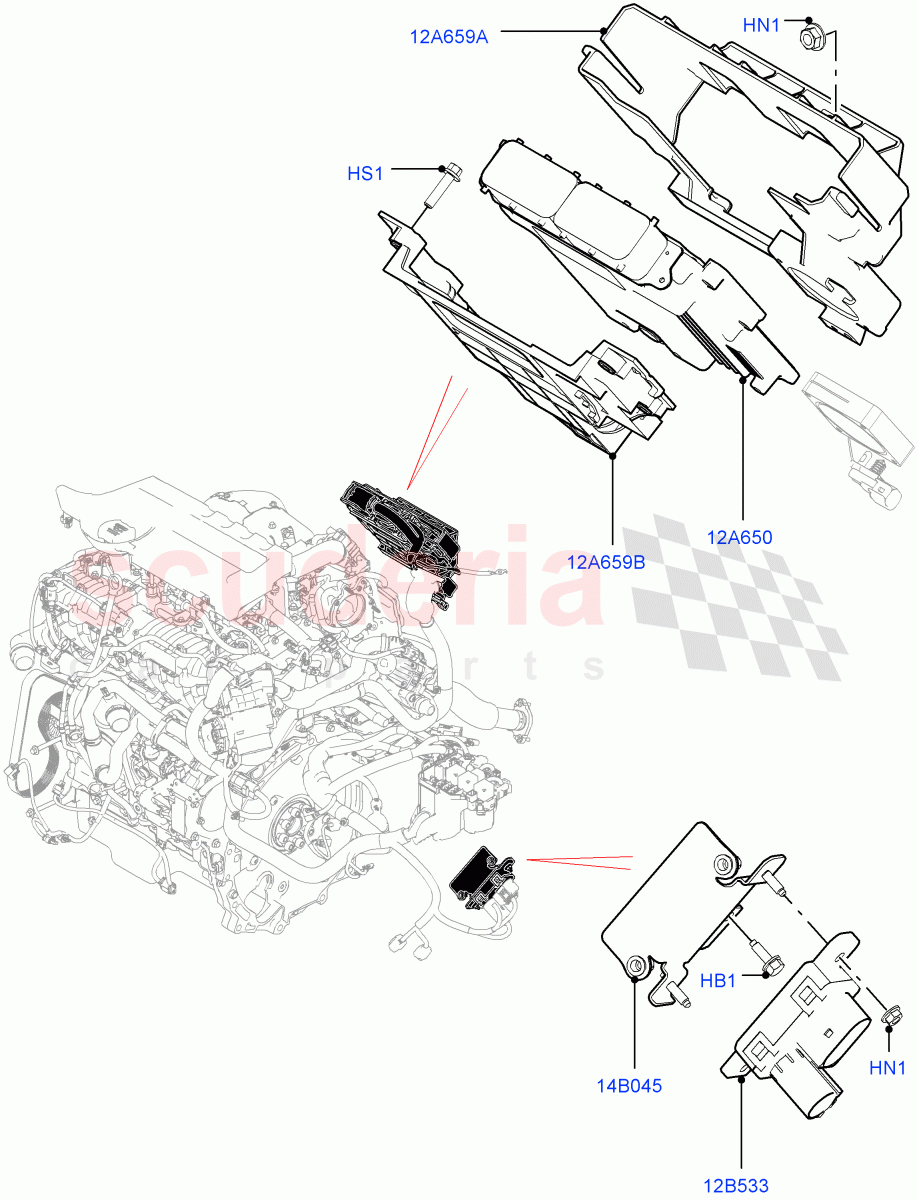 Engine Modules And Sensors (2.0L I4 DSL MID DOHC AJ200, Itatiaia (Brazil)) ((V) FROMGT000001) of Land Rover Land Rover Range Rover Evoque (2012-2018) [2.0 Turbo Diesel]