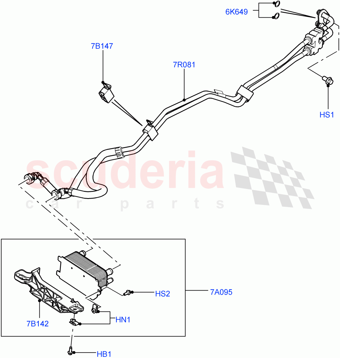 Transmission Cooling Systems (3.0 V6 D Gen2 Twin Turbo, 8 Speed Auto Trans ZF 8HP70 4WD, 4.4L DOHC DITC V8 Diesel) ((V) FROMBA000001) of Land Rover Land Rover Range Rover (2010-2012) [5.0 OHC SGDI SC V8 Petrol]