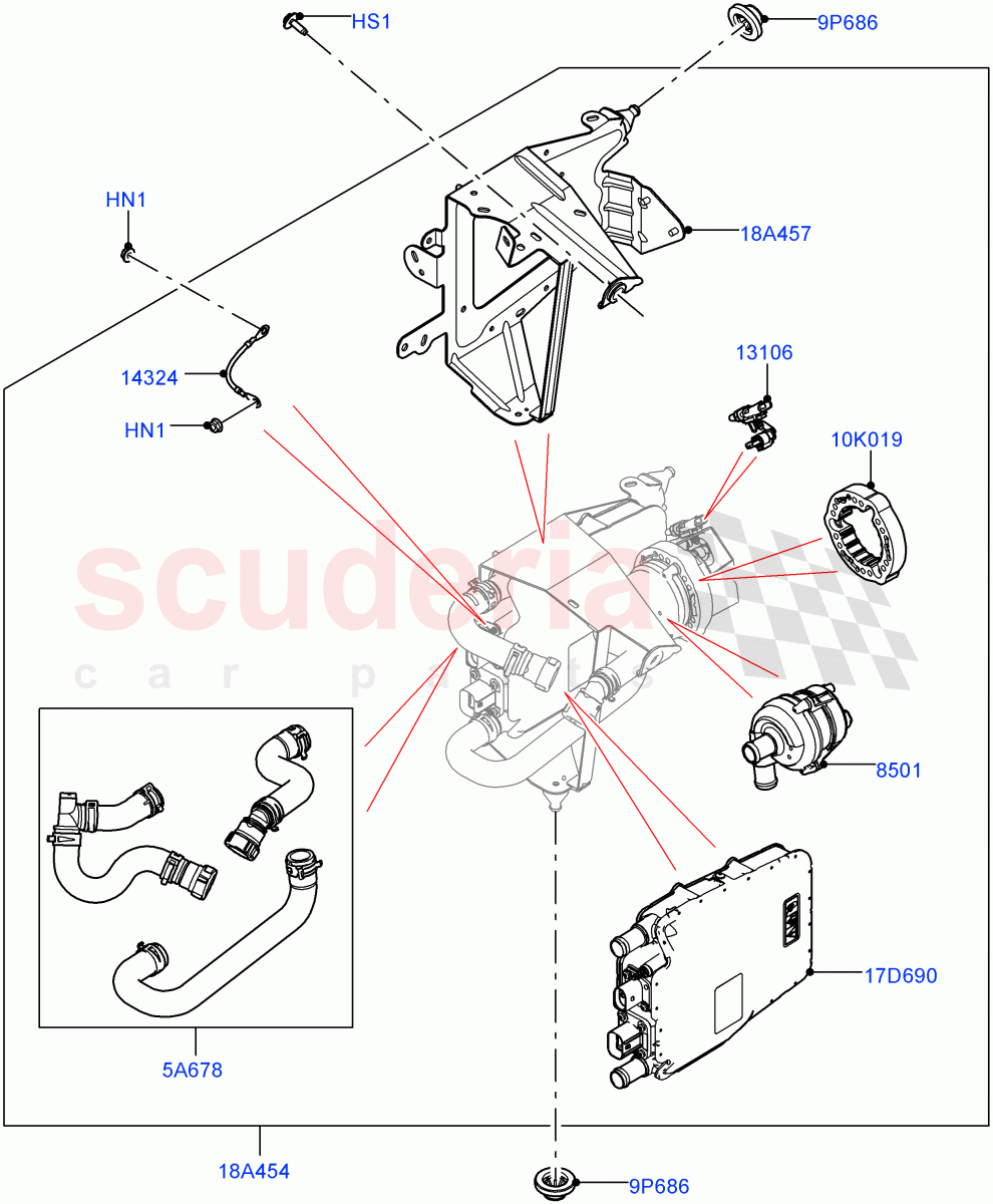 High Voltage Heater (2.0L AJ200P Hi PHEV) of Land Rover Land Rover Defender (2020+) [5.0 OHC SGDI SC V8 Petrol]