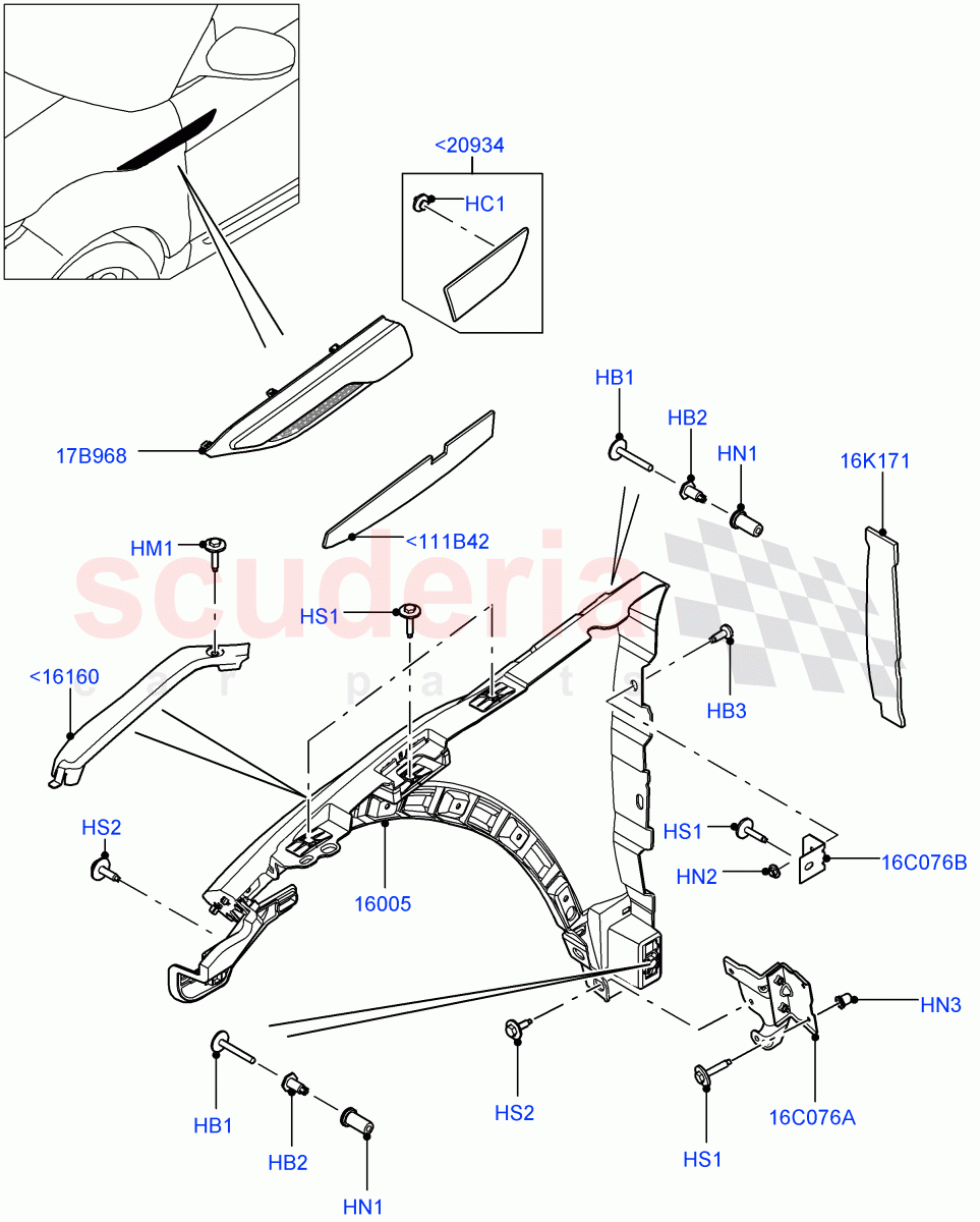 Dash Panel And Front Fenders (Halewood (UK)) of Land Rover Land Rover Range Rover Evoque (2012-2018) [2.0 Turbo Petrol GTDI]