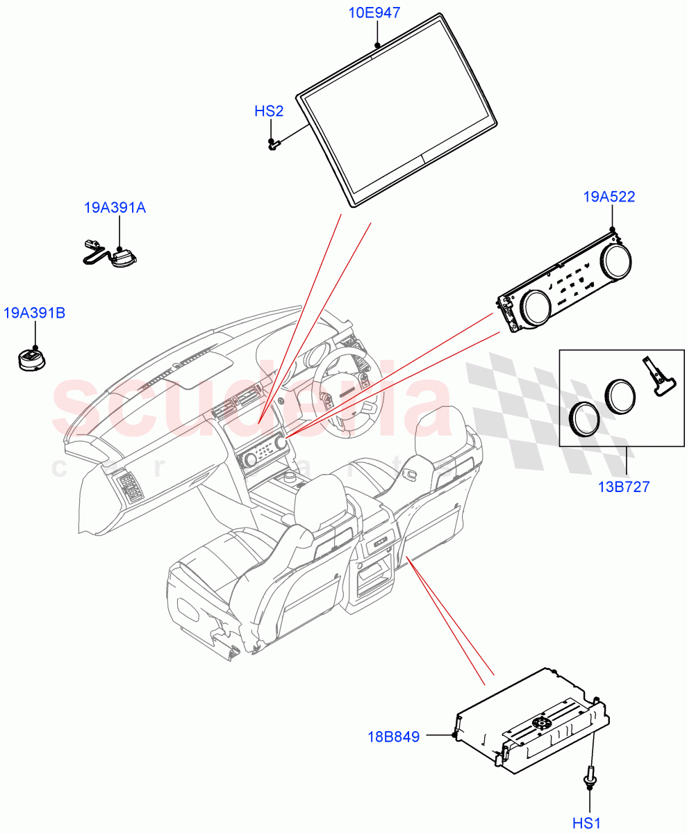 Audio Equipment - Original Fit (Nitra Plant Build) ((V) FROMM2000001) of Land Rover Land Rover Discovery 5 (2017+) [3.0 DOHC GDI SC V6 Petrol]