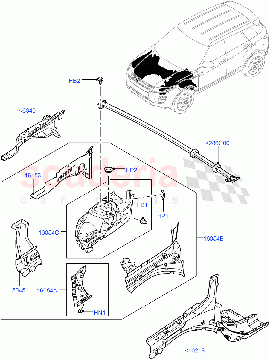 Front Panels, Aprons & Side Members (Aprons And Side Members) (Changsu (China)) ((V) FROMEG000001) of Land Rover Land Rover Range Rover Evoque (2012-2018) [2.0 Turbo Diesel]