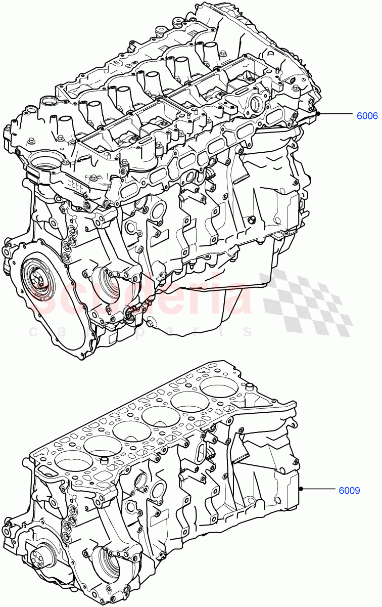 Service Engine And Short Block (3.0L AJ20P6 Petrol High) ((V) FROMKA000001) of Land Rover Land Rover Range Rover (2012-2021) [3.0 I6 Turbo Petrol AJ20P6]