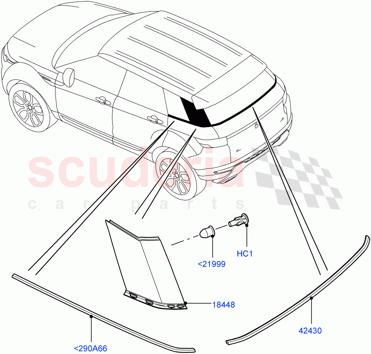 Luggage Compartment Door (Finishers) (3 Door, Halewood (UK), 5 Door) of Land Rover Land Rover Range Rover Evoque (2012-2018) [2.0 Turbo Diesel]