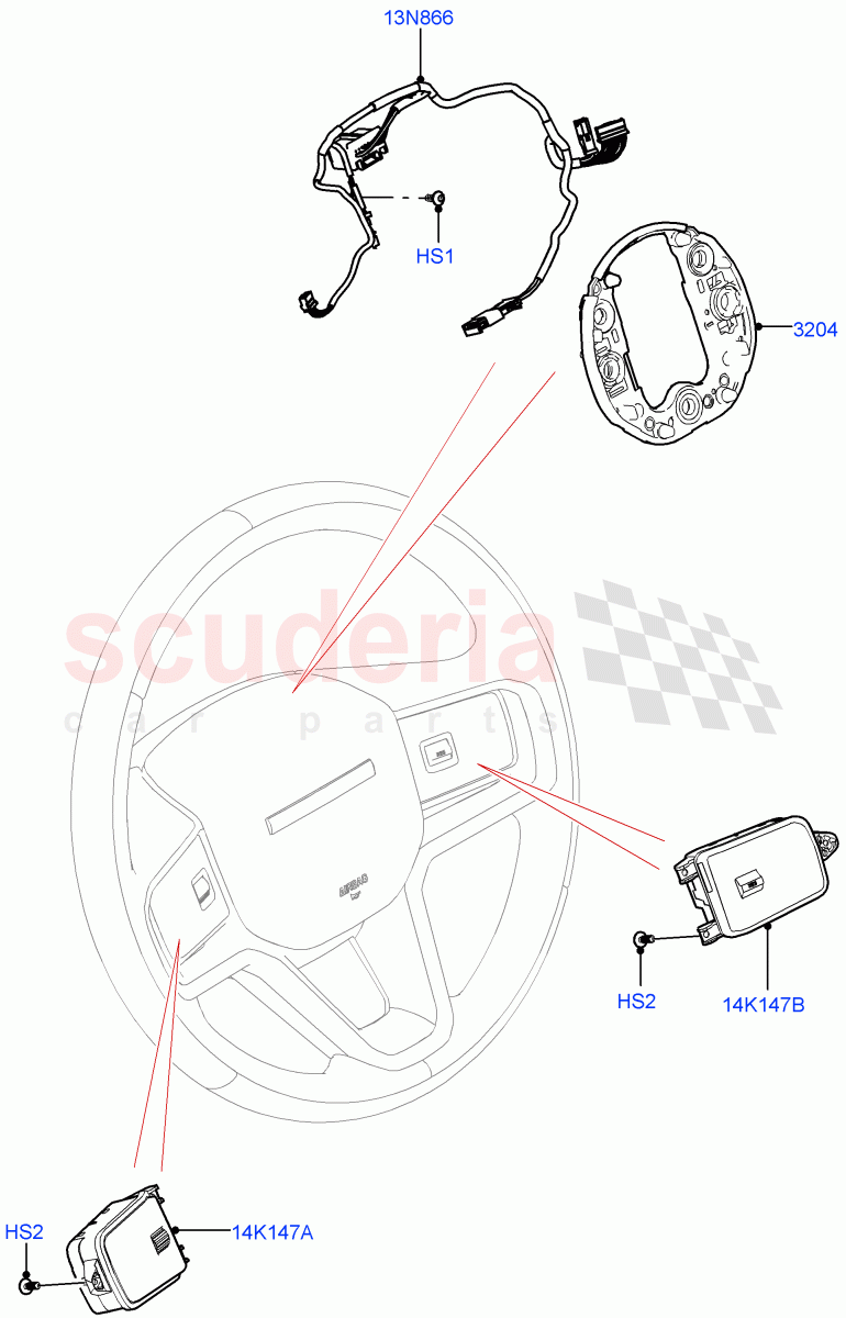 Switches (Steering Wheel) (Changsu (China)) ((V) FROMMG575835) of Land Rover Land Rover Range Rover Evoque (2019+) [2.0 Turbo Diesel]