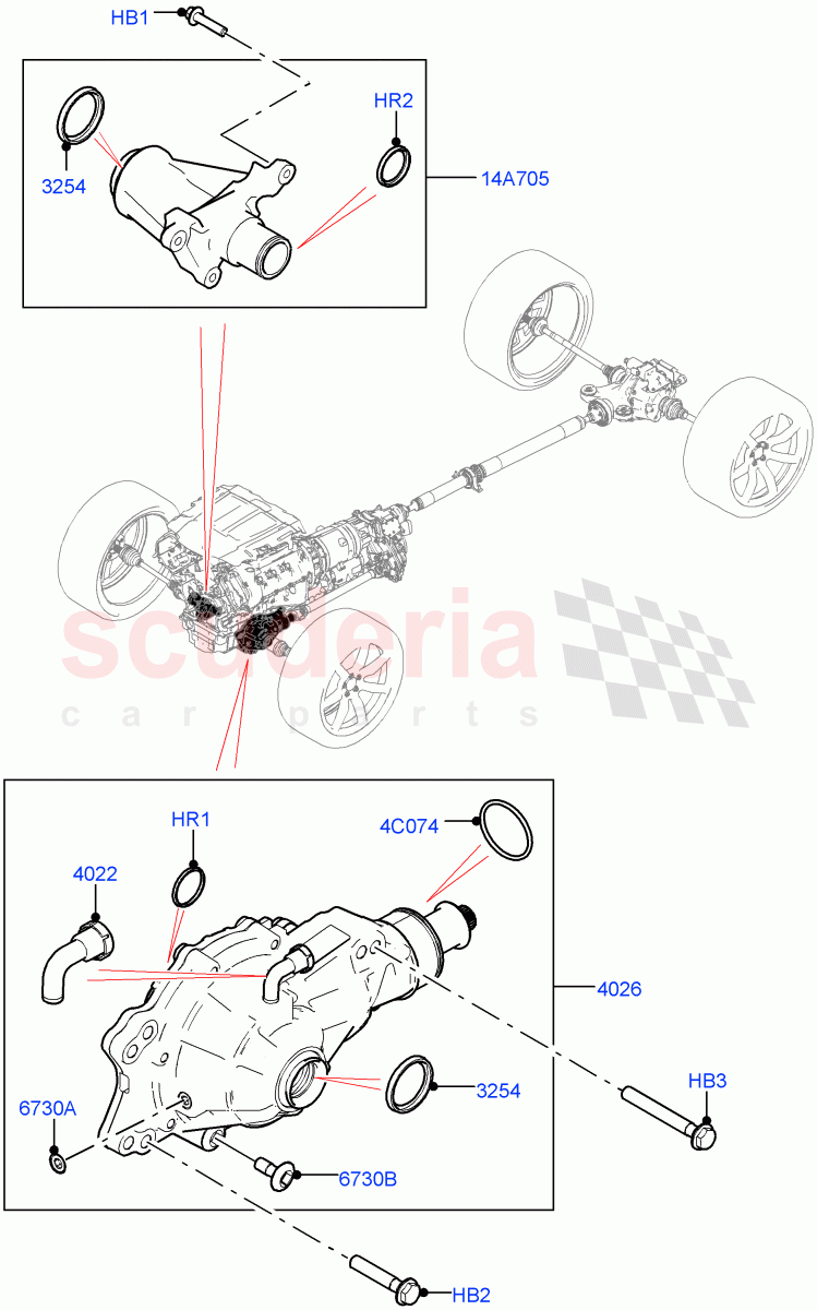 Front Axle Case ((V) FROMMA000001) of Land Rover Land Rover Range Rover Velar (2017+) [2.0 Turbo Diesel AJ21D4]