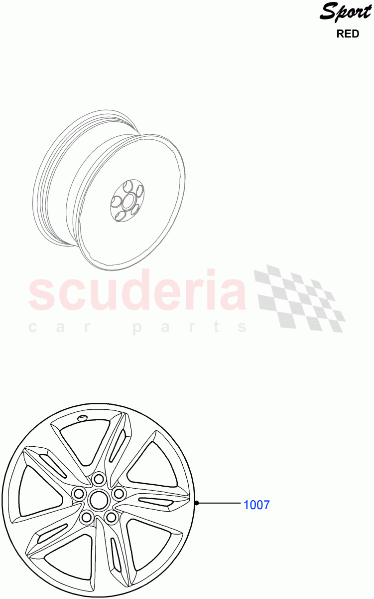 Wheels (Red Sport LE) ((V) FROMDA000001) of Land Rover Land Rover Range Rover Sport (2010-2013) [5.0 OHC SGDI SC V8 Petrol]