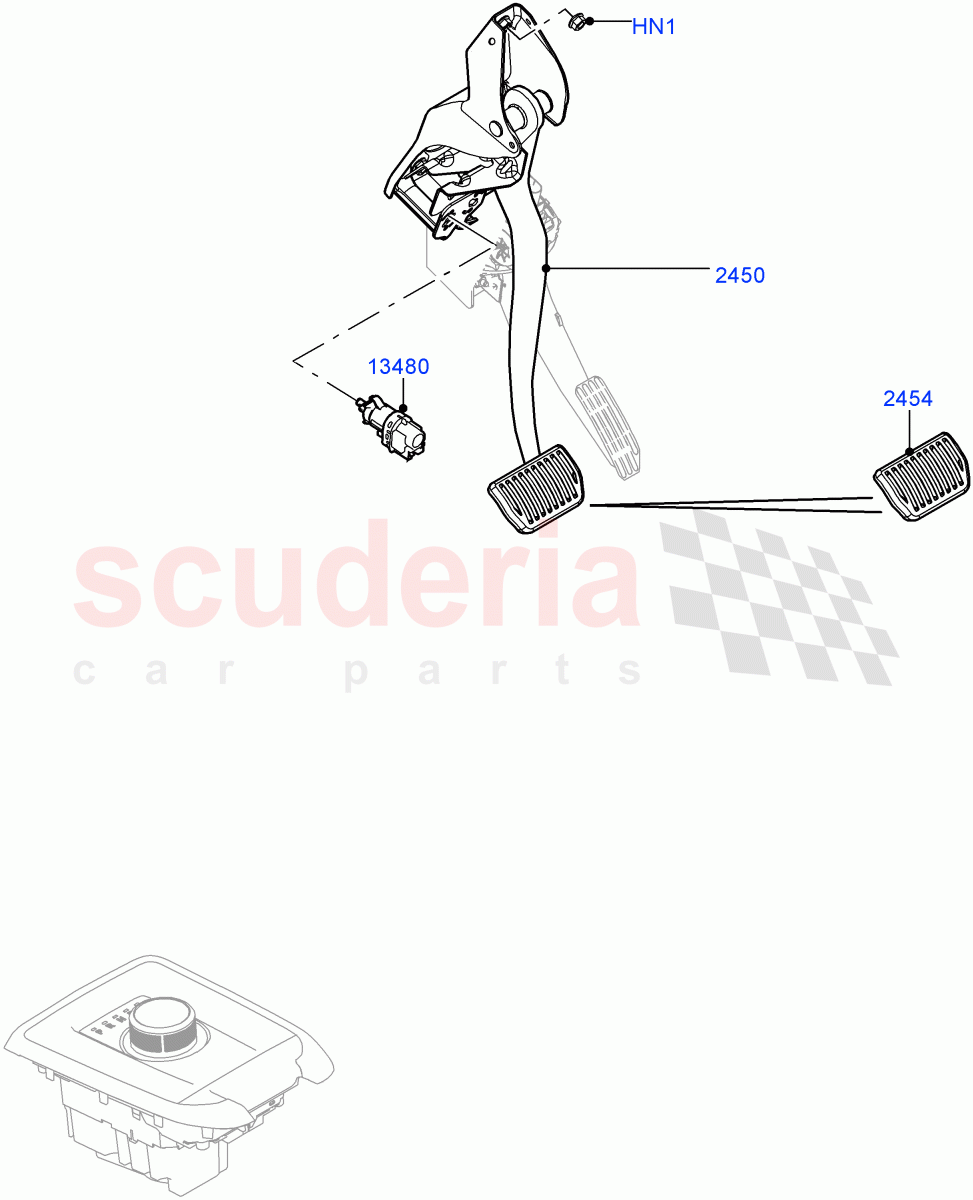 Brake And Clutch Controls (9 Speed Auto AWD, Itatiaia (Brazil)) ((V) FROMGT000001) of Land Rover Land Rover Discovery Sport (2015+) [2.0 Turbo Petrol GTDI]