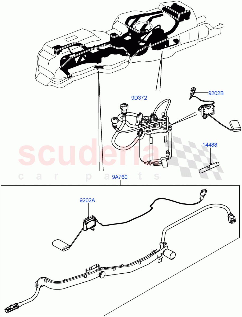 Fuel Pump And Sender Unit (3.0 V6 Diesel) ((V) FROMAA000001) of Land Rover Land Rover Discovery 4 (2010-2016) [3.0 Diesel 24V DOHC TC]