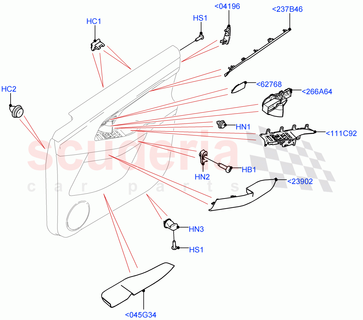 Front Door Trim Installation (Changsu (China)) of Land Rover Land Rover Range Rover Evoque (2019+) [1.5 I3 Turbo Petrol AJ20P3]