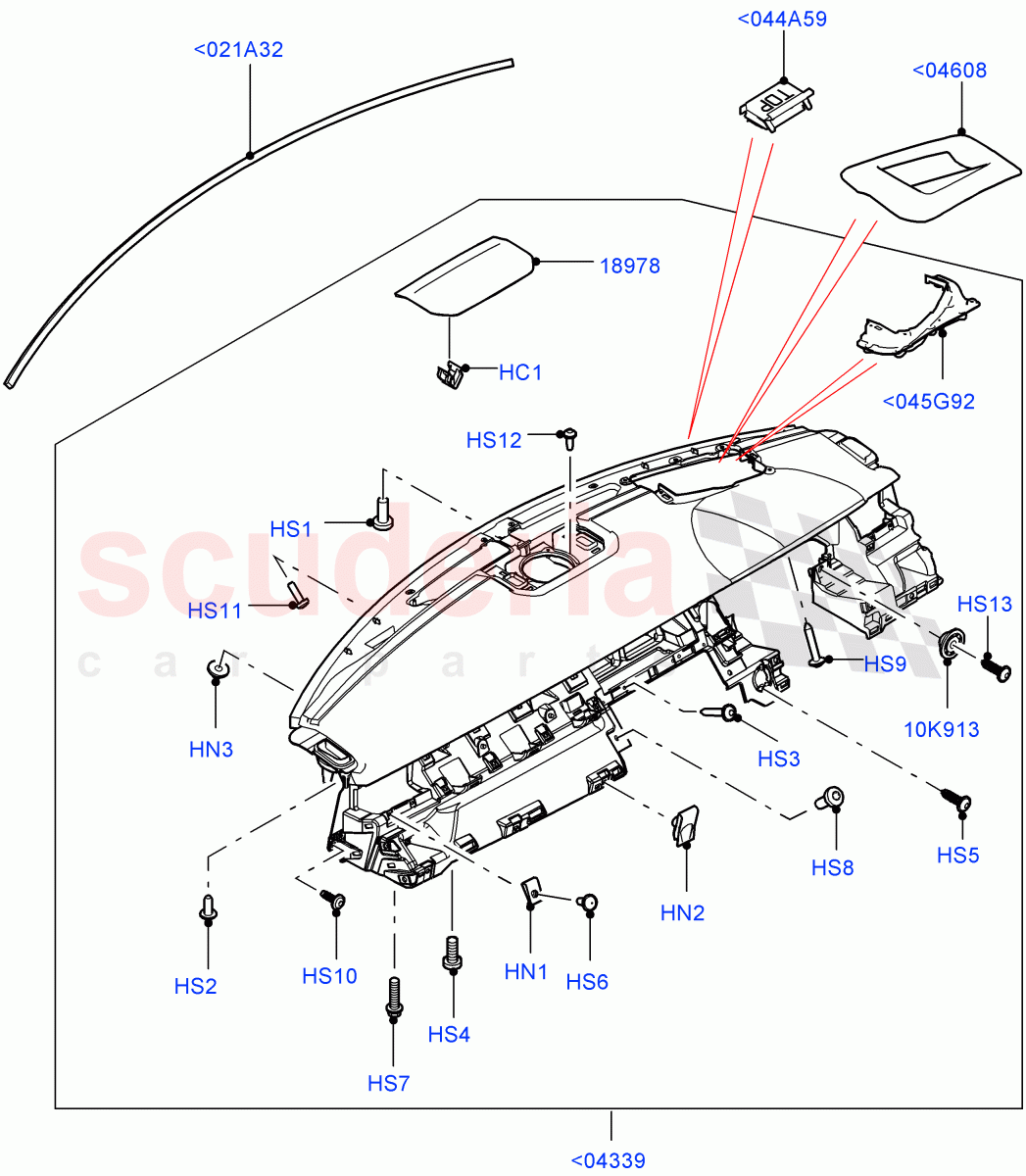 Instrument Panel (External) (Changsu (China), Head Up Display) ((V) FROMEG000001) of Land Rover Land Rover Range Rover Evoque (2012-2018) [2.0 Turbo Petrol AJ200P]