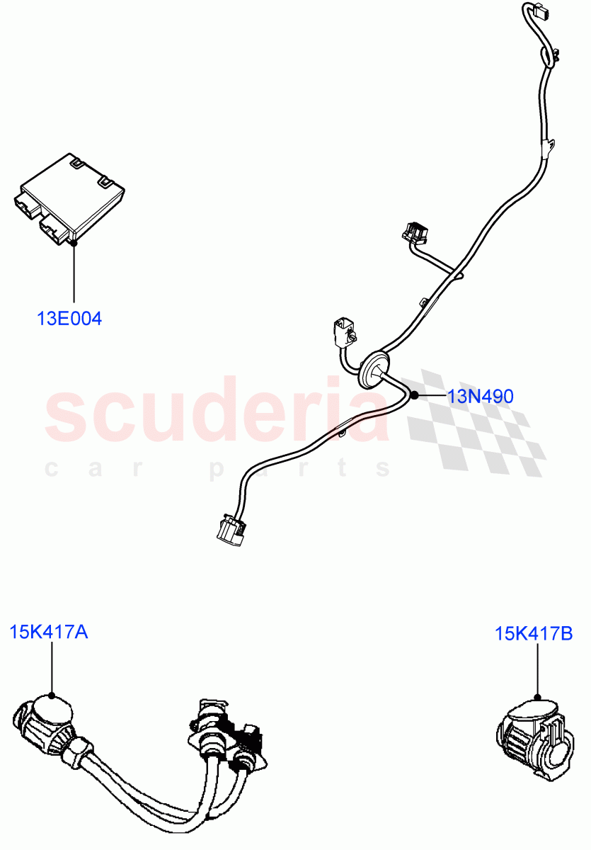 Towing Electrics (Accessory) (Halewood (UK)) of Land Rover Land Rover Range Rover Evoque (2019+) [2.0 Turbo Diesel AJ21D4]
