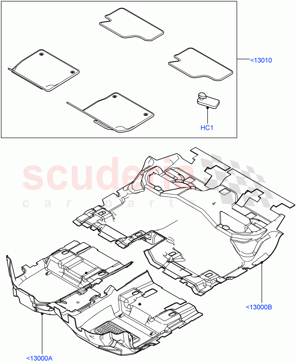 Floor Trim (5 Door, Itatiaia (Brazil)) ((V) FROMGT000001) of Land Rover Land Rover Range Rover Evoque (2012-2018) [2.0 Turbo Diesel]