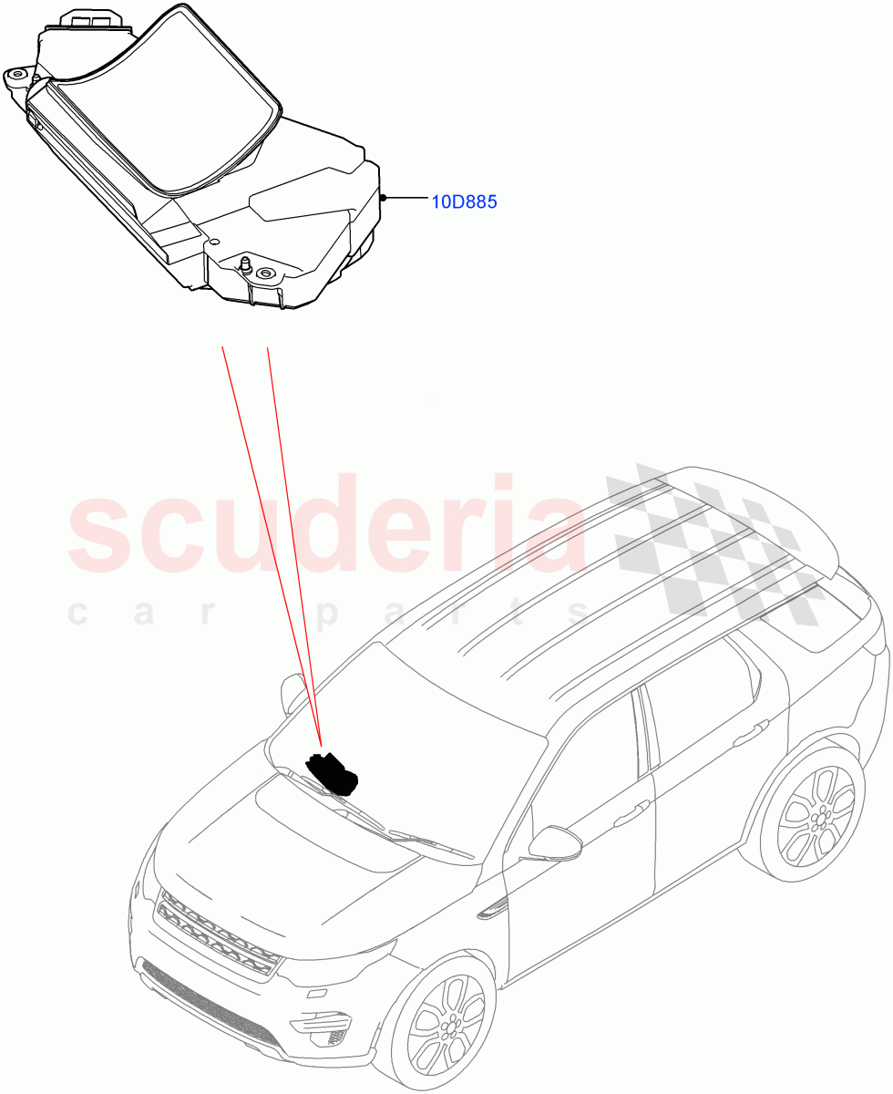 Head Up Display Module (Changsu (China), Head Up Display) ((V) FROMHG347884) of Land Rover Land Rover Discovery Sport (2015+) [1.5 I3 Turbo Petrol AJ20P3]