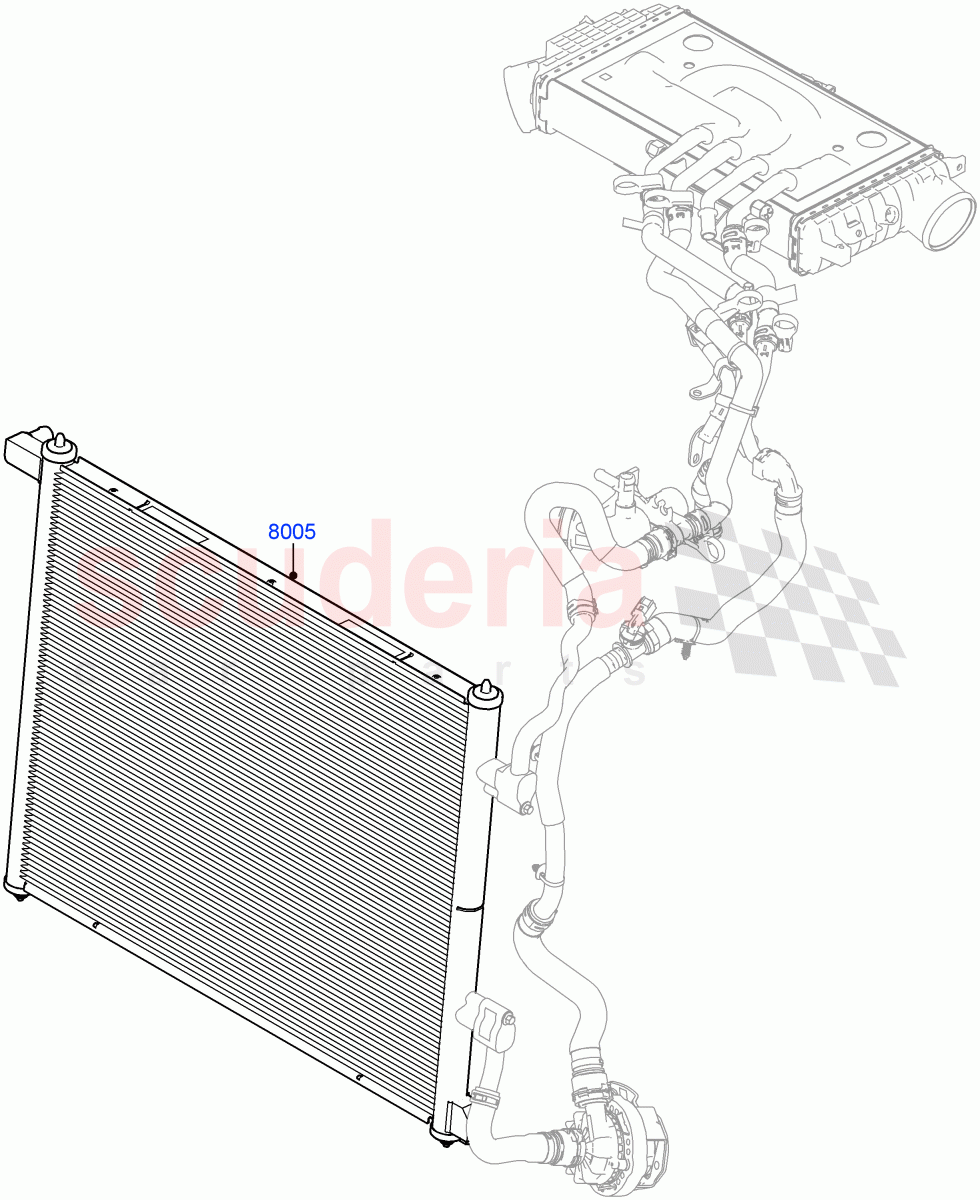 Radiator/Coolant Overflow Container (Water Charge Air Cooler) (3.0L AJ20D6 Diesel High) ((V) FROMMA000001) of Land Rover Land Rover Range Rover Velar (2017+) [3.0 I6 Turbo Diesel AJ20D6]