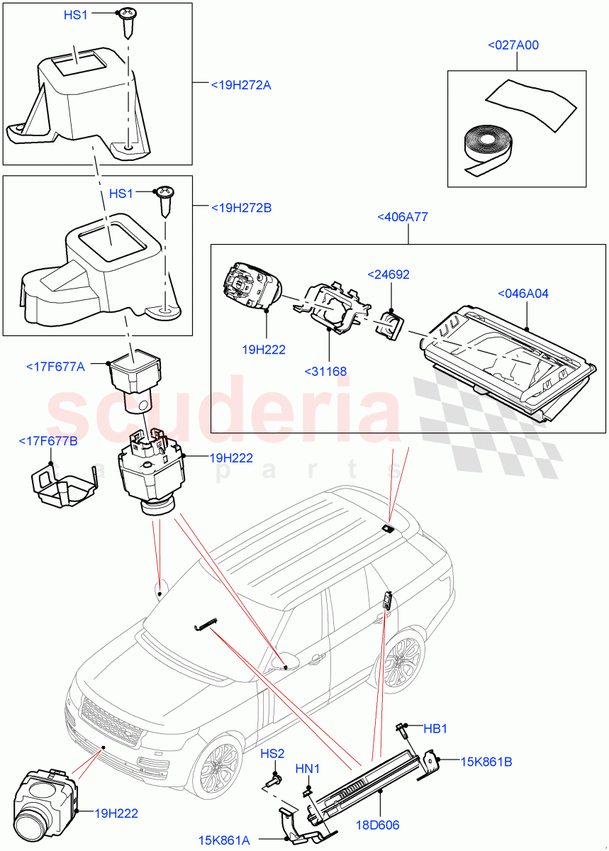 Camera Equipment (Surround Camera System) ((V) FROMGA000001) of Land Rover Land Rover Range Rover (2012-2021) [3.0 DOHC GDI SC V6 Petrol]