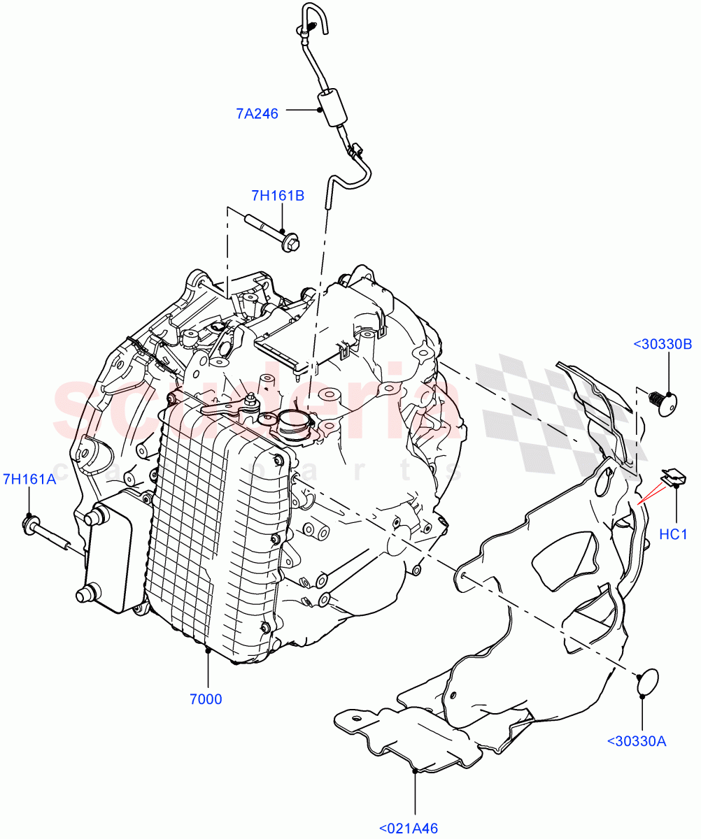 Auto Trans Assy & Speedometer Drive (2.0L AJ20P4 Petrol Mid PTA, 9 Speed Auto Trans 9HP50, Changsu (China)) ((V) FROMKG006088) of Land Rover Land Rover Range Rover Evoque (2019+) [2.0 Turbo Diesel AJ21D4]