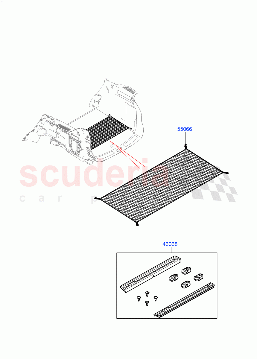 Load Retention Systems (Halewood (UK)) of Land Rover Land Rover Range Rover Evoque (2019+) [1.5 I3 Turbo Petrol AJ20P3]