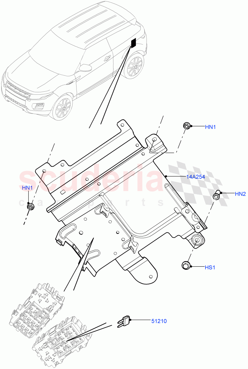 Fuses, Holders And Circuit Breakers (Rear) (Changsu (China)) ((V) FROMEG000001) of Land Rover Land Rover Range Rover Evoque (2012-2018) [2.0 Turbo Diesel]