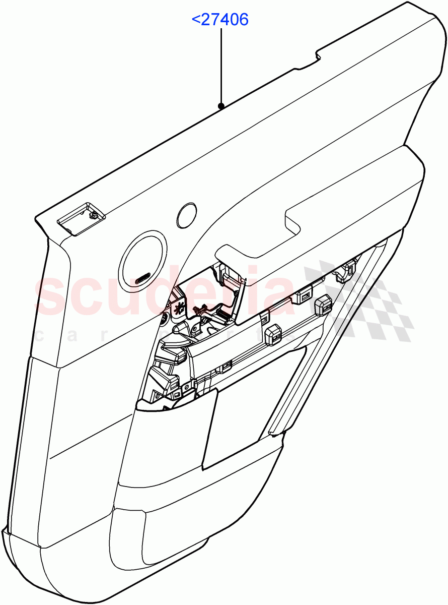 Rear Door Trim Panels ((V) TOHA999999) of Land Rover Land Rover Range Rover (2012-2021) [3.0 DOHC GDI SC V6 Petrol]