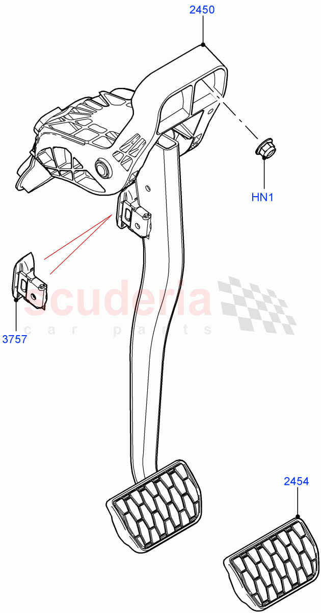 Brake And Clutch Controls ((V) FROMMA000001) of Land Rover Land Rover Range Rover Velar (2017+) [3.0 DOHC GDI SC V6 Petrol]
