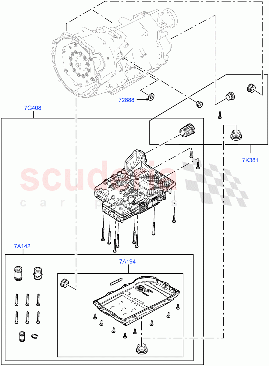 Valve Body - Main Control & Servo's (Nitra Plant Build) (3.0L AJ20P6 Petrol High, 8 Speed Auto Trans ZF 8HP76, 3.0L AJ20D6 Diesel High) of Land Rover Land Rover Defender (2020+) [3.0 I6 Turbo Petrol AJ20P6]