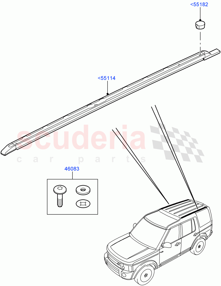 Roof Rack Systems (With Roof Rails) ((V) FROMAA000001) of Land Rover Land Rover Discovery 4 (2010-2016) [5.0 OHC SGDI NA V8 Petrol]