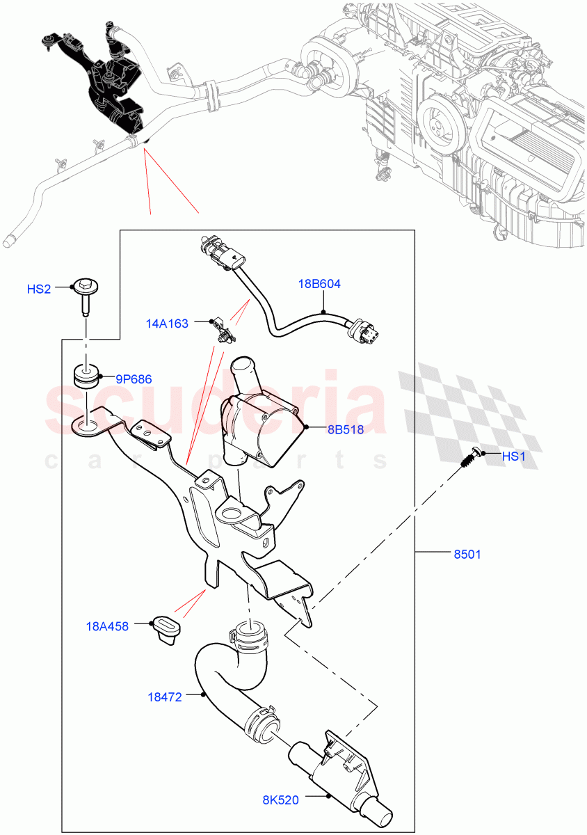 Auxiliary Circulation Coolant Pump (5.0 Petrol AJ133 DOHC CDA) ((V) FROMM2000001) of Land Rover Land Rover Defender (2020+) [5.0 OHC SGDI SC V8 Petrol]