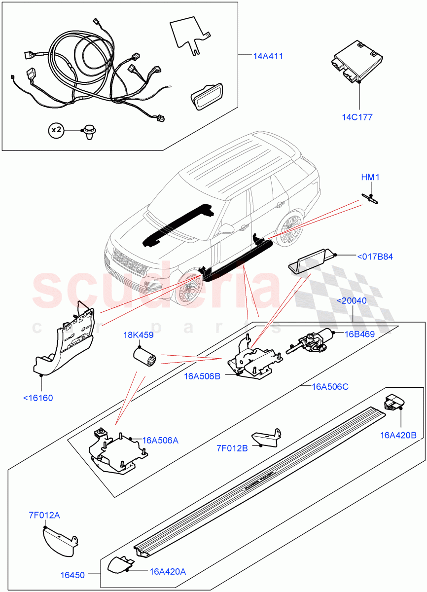 Side Steps And Tubes (Power Deployable, Accessory) ((V) TOKA999999) of Land Rover Land Rover Range Rover (2012-2021) [3.0 I6 Turbo Petrol AJ20P6]