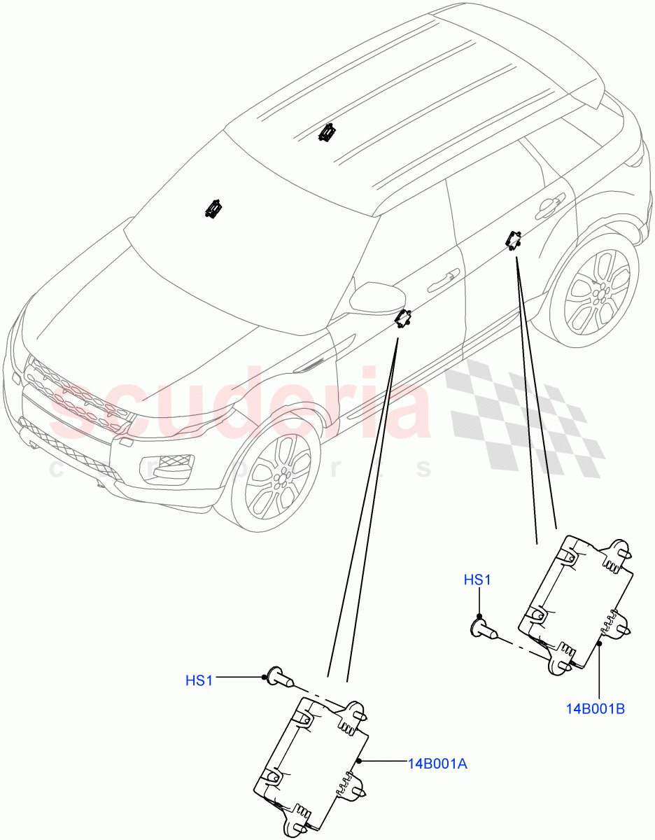 Vehicle Modules And Sensors (Door) (Changsu (China)) ((V) FROMEG000001) of Land Rover Land Rover Range Rover Evoque (2012-2018) [2.0 Turbo Diesel]