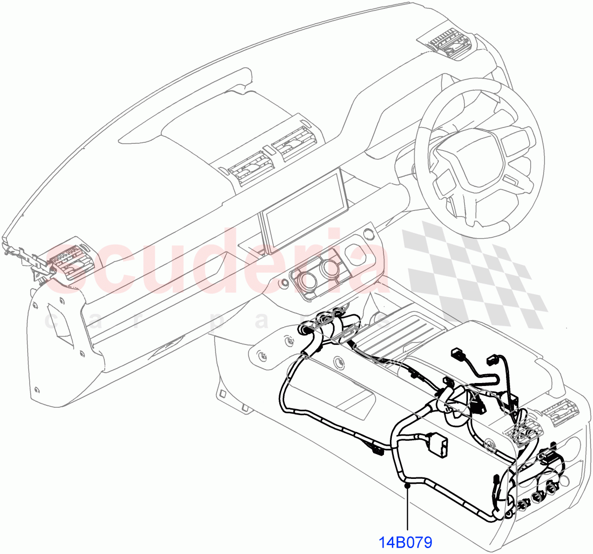 Electrical Wiring - Engine And Dash (Console) ((V) TONH999999) of Land Rover Land Rover Defender (2020+) [2.0 Turbo Petrol AJ200P]