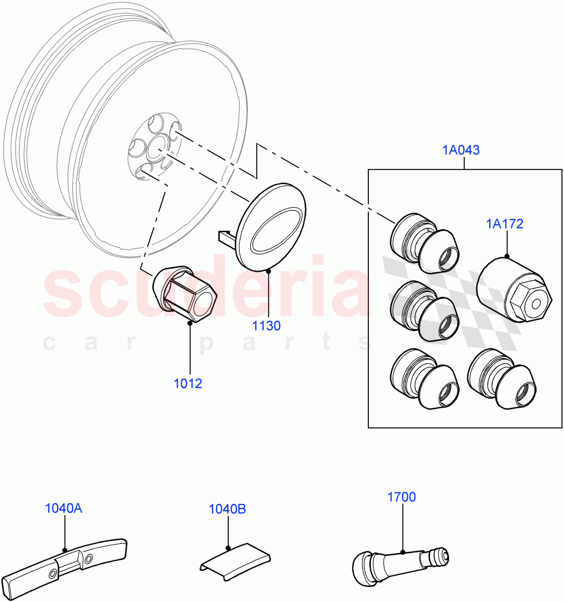 Wheels (Additional Equipment) (Changsu (China)) of Land Rover Land Rover Range Rover Evoque (2019+) [2.0 Turbo Diesel]